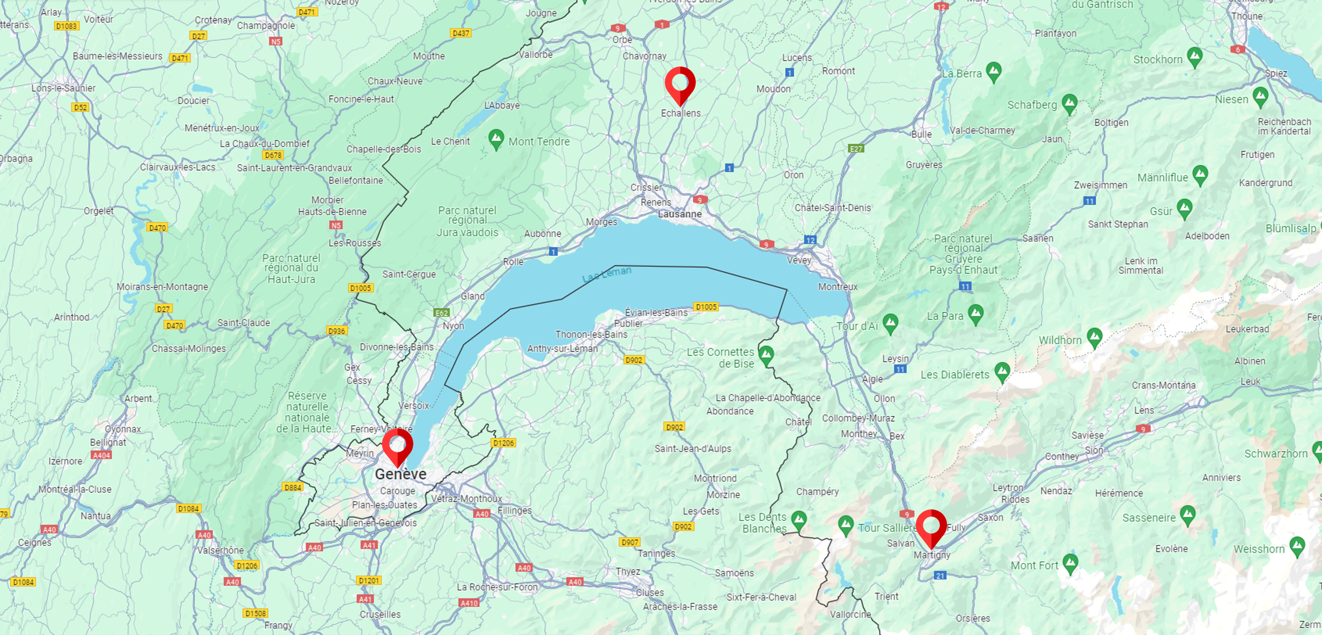 Notre présence en Suisse